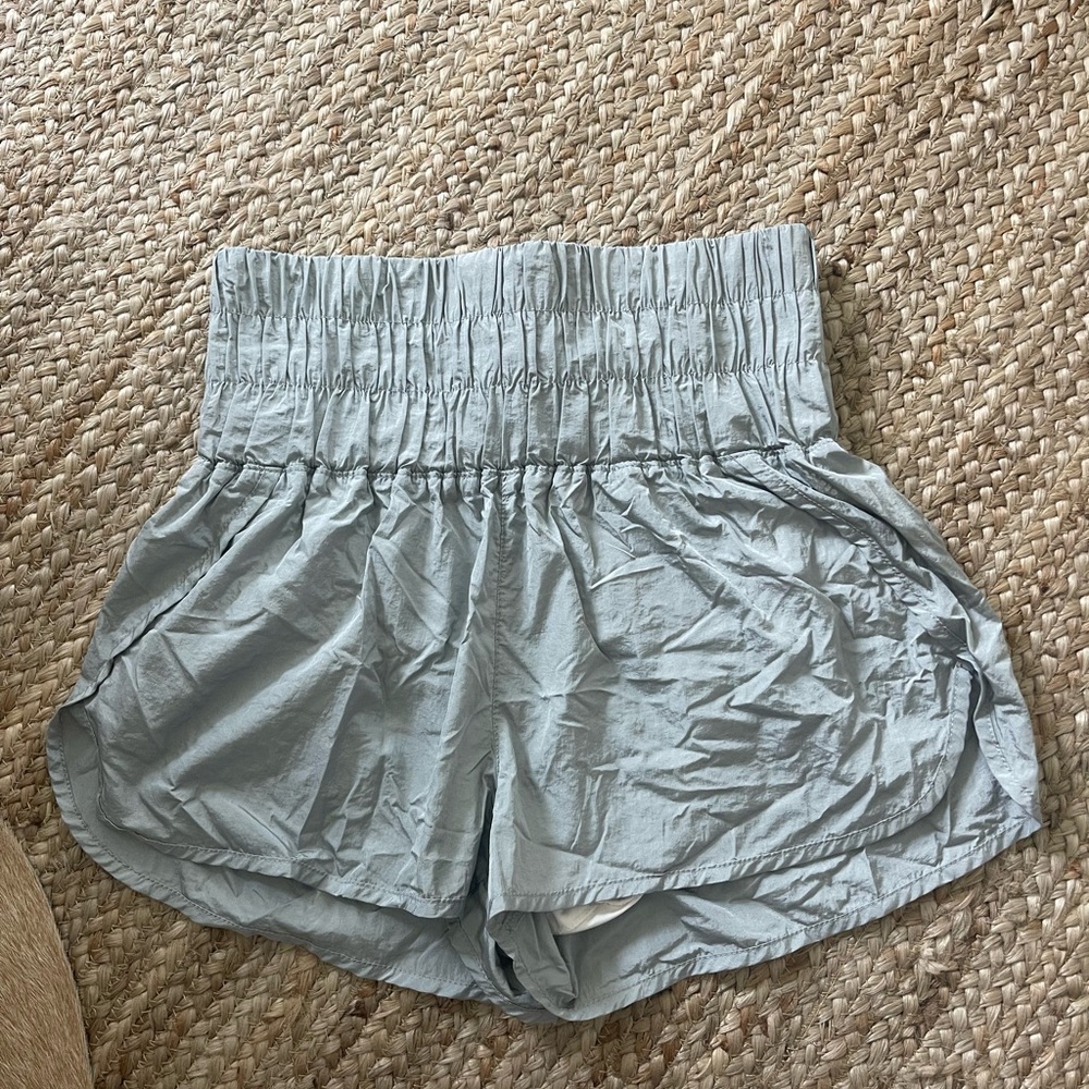 Free People Gray Athletic Shorts with Elastic Waistband